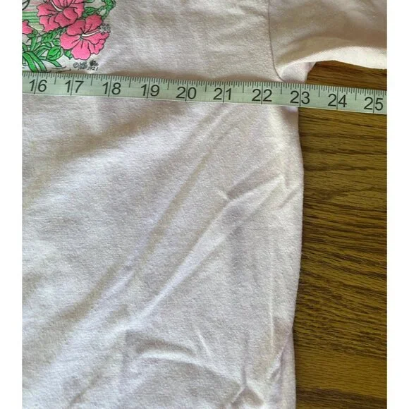 Vintage Hawaii Tshirt Neon Pink Single Stitch Graphics 1989 80s 90s1980s Read XL